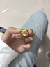 【捡漏】正品24黄金色光面戒指男女款招财素圈沙金戒指情侣款送礼 光面金色戒指 实拍图