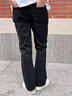 举风怪兽实验室柳叶弯刀牛仔裤男款胖子大码腿粗屁股大直筒微喇叭裤子 黑色 【高品质】 4XL 建议180-200斤收藏加购优先 实拍图