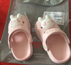 牧童儿童拖鞋夏男宝宝洞洞鞋软底女童卡通洗澡婴幼儿家居鞋萌兔粉180 实拍图