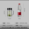 富光双层玻璃杯商务泡茶杯子大容量耐热办公水杯过滤带把银色320ml 实拍图