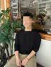 凡客诚品vancl官方店230g纯棉男士长袖T恤休闲圆领男士 黑色 XL 实拍图