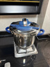 膳魔师高压锅压力锅单手开合安全防爆304不锈钢灶具通用年会礼品送礼 海王星蓝-黄金容量 22cm 6L 实拍图