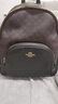 蔻驰（COACH）【品牌直供】女士COURT中号双肩包深棕色老花配黑色CZ176礼物 实拍图