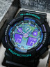 卡西欧（CASIO）G-SHOCK 海洋之心潮流炫色运动双显男表 霓彩武士 GA-100BL-1ADR 实拍图