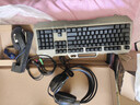 狼蛛（AULA）真机械手感键盘鼠标套装有线背光键盘电竞游戏专用笔记本台式电脑办公键鼠耳机三件套 金属灰【混光】键鼠耳机三件套 实拍图
