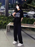 棉致冰丝凉感薄款高腰阔腿裤子女夏季2026新款宽松小个子休闲西装裤女 176黑色【高品质】 L 85-110斤 实拍图