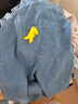 儿童牛仔背带裤男宝宝春秋装2026款男童女童连体牛仔长裤婴儿裤子 宝蓝色 恐龙牛仔背带裤 90 （22-28斤) 实拍图