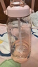 希乐水杯大容量运动吸管杯男女夏季网红吸管杯tritan材质1.5L莲花红 实拍图