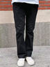 举风怪兽实验室柳叶弯刀牛仔裤男款胖子大码腿粗屁股大直筒微喇叭裤子 黑色 【高品质】 4XL 建议180-200斤收藏加购优先 实拍图