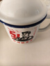 怀旧搪瓷杯经典铁茶缸带盖大号杯子办公室饭店老式带花婚庆马克杯 劳动最光荣 500ml 实拍图