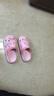 迪士尼儿童拖鞋女童洞洞鞋四季女童拖鞋防滑洗澡凉鞋两穿DIY鞋花F2715F 实拍图