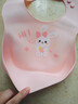新安代 婴儿围兜 宝宝围嘴儿童小孩吃饭兜防水立体口水卡通罩衣可调节 【3D立体加大款】小兔子 实拍图