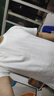 重磅纯棉短袖t恤男高档纯色印花休闲基础款内搭半袖打底衫 白色 L  125-140斤 实拍图