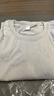 重磅纯棉短袖t恤男高档纯色印花休闲基础款内搭半袖打底衫 浅灰 XL  140-155斤 实拍图