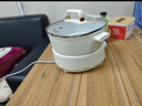 美的（Midea）电煮锅 宿舍小电锅 电蒸锅 学生寝室一体泡面小火锅电煮锅 多功能锅 电热锅 XZE1613 配蒸笼 1.7L 实拍图