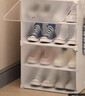 蔻丝（ColesHome）鞋柜家用门口进门一体靠墙极窄小鞋架子简易多层宿舍租房门外走廊 【精选 餸雨伞挂钩】1列4层-白色 实拍图