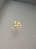 六福珠宝 足金栀子花黄金耳钉 计价 G01G0027DS 约1.03克 实拍图