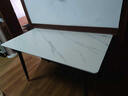 曼丘岩板餐桌家用轻奢现代简约小户型饭桌客厅长方形大理石餐桌椅组合 哑光白12mm（单桌） 120cm *宽60cm 实拍图