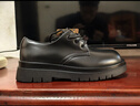 马登德比鞋男款厚底增高黑色大头皮鞋男通勤百搭cleanfit休闲工装鞋子 亮面黑 【偏大一码&5cm增高/光泽感/男士正装鞋】 40 男码 实拍图