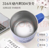 迪士尼316不锈钢保温杯马克杯带把手带杯盖疯狂动物城朱迪蓝色320ml 实拍图