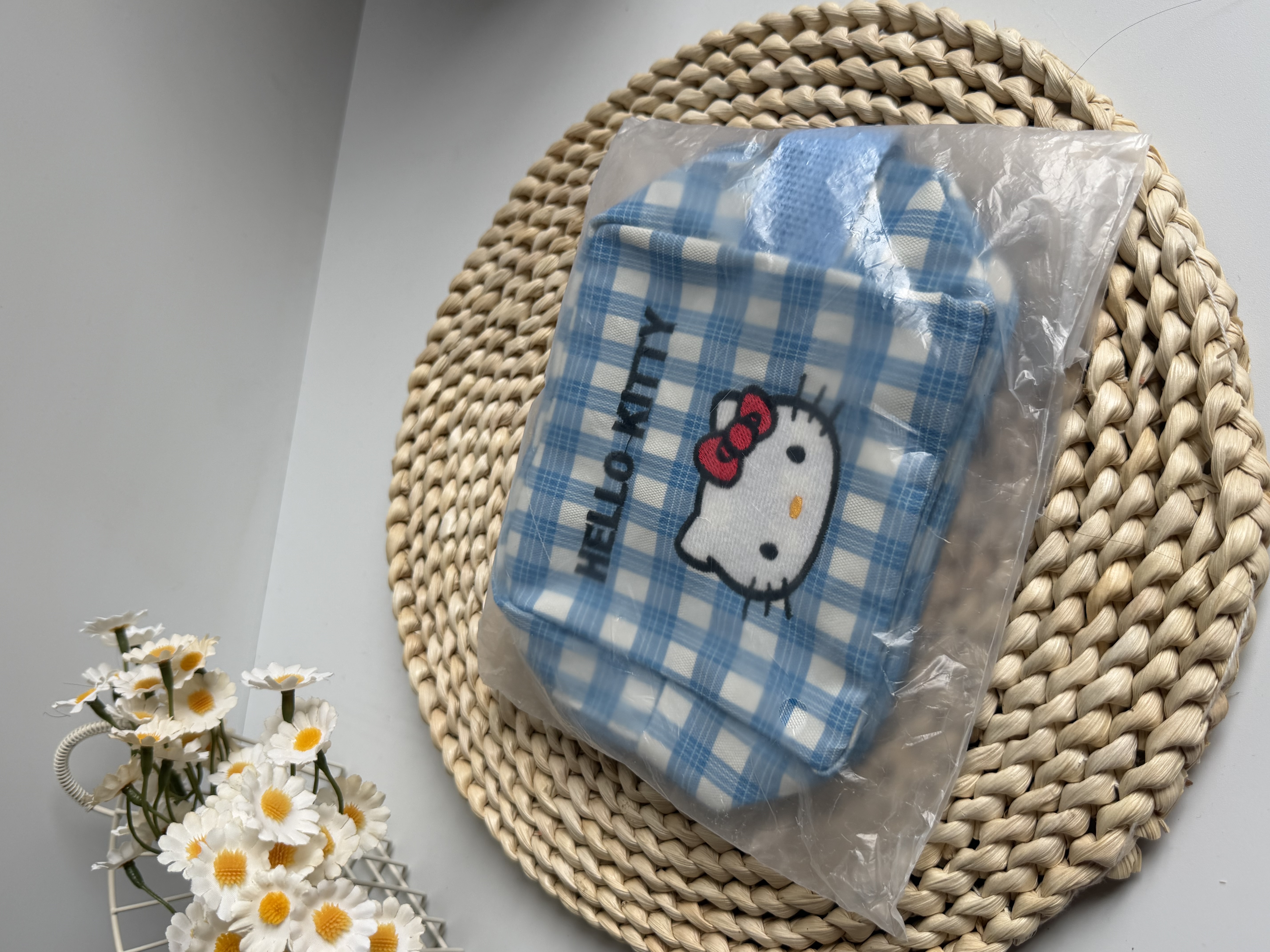 范爷家可爱kt手提化妆包夏季口红粉饼收纳包便携百搭外出通勤零钱收纳袋 实拍图
