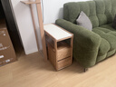 源氏木语实木沙发边柜岩板侧边几北欧小户型客厅角几可移动窄边桌 实拍图