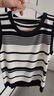 法式复古撞色条纹针织吊带背心女夏外穿内搭遮副乳无袖打底衫上衣 黑色 均码 建议85-135斤 实拍图