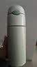 膳魔师（THERMOS）保温杯400ml男女士不锈钢保冷杯水杯子吸管杯TCMI-400S GR 实拍图
