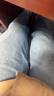 优衣库常规款女装男装宽松廓形牛仔裤/弯刀镰刀裤子479000 482280 482280/67海蓝色 25 /160/64A 实拍图