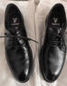 意尔康男鞋圆头商务正装鞋春秋单鞋系带皮鞋德比婚鞋 53449W 黑色 41 实拍图