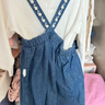 幼歌（YOUGE）婴幼儿甜美百搭外穿牛仔背带裙女童2025新款宽松裙子潮 牛仔蓝 100 cm 实拍图