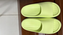 京东京造【泡泡云】踩屎感厚底轻盈防滑外穿拖鞋凉拖女士 浅绿37-38 实拍图