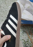 adidas「T头鞋」STADT经典时尚薄底运动板鞋男女阿迪达斯三叶草   黑色/汉玉白/浅猩红（推荐女生买小半码）   42.5 实拍图