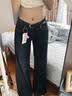 梵昇昱低腰微喇牛仔裤女夏季新款辣妹宽松垂感显瘦美式复古阔腿长裤子 M 【适合162cm以上】 实拍图