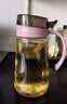 欣美雅 油壶玻璃油罐厨房家用油瓶装油容器酱油醋调料瓶醋壶油罐壶 落樱粉600毫升【标签】 实拍图