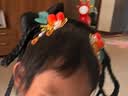 BQI女童汉服假发古风头饰一体儿童假发包古装造型盘发垫元旦新年发饰 实拍图