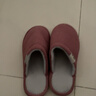 回力棉拖鞋男女士加绒秋冬季室内防臭滑保暖棉拖鞋HL0006皮红36-37码 实拍图