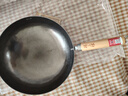 臻三环章丘铁锅炒锅手工锻打铁锅无涂层不易粘锅炒菜锅厨房好物一环轻音 古法原色（适合2-4人） 32cm 实拍图