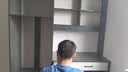 富凯上诺书桌实木桌柜一体家用电脑桌书柜组合书桌学习桌卧室写字台 实木灰1.5双门带抽＋书桌＋顶柜 实拍图