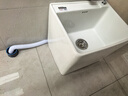 MYRTO阳台拖把池 陶瓷拖布池 洗地墩布水池槽卫生间落地式家用拖把盆 50x40x40cm 实拍图