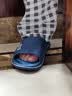 回力运动拖鞋男浴室内户外减震防滑厚底凉拖鞋HL39651蓝色46-47码 实拍图