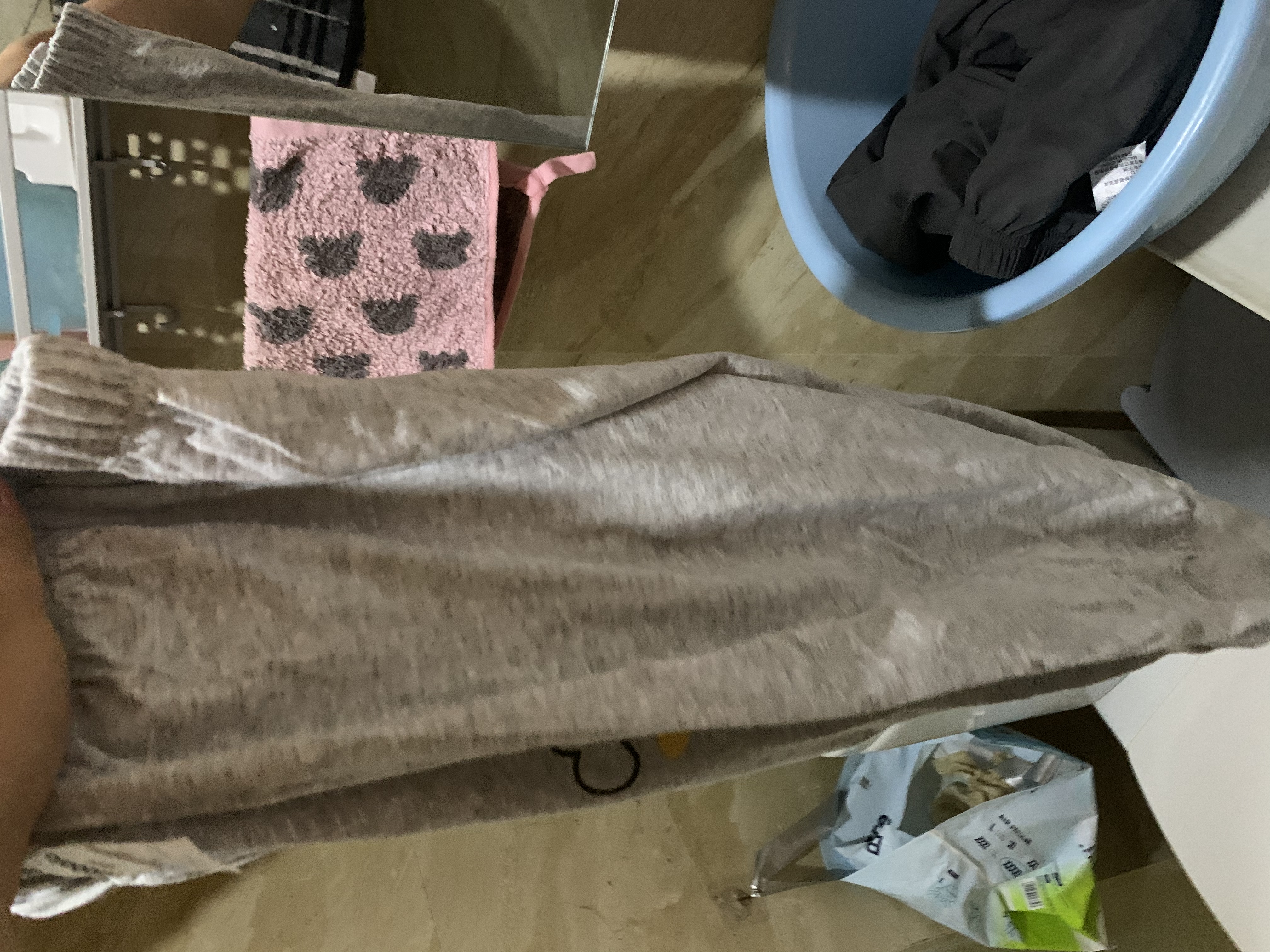 巴拉巴拉裤子婴儿薄款长裤男女童运动裤夏装简约可爱时髦休闲裤潮 浅花灰00211 100 实拍图