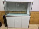 森森（SUNSUN）鱼缸水族箱含鱼缸过滤器灯大型金鱼缸 珍珠白 时尚款1.2米长34.6cm宽底滤 带棉+滤材 实拍图