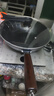 京严炒锅章丘款铁锅无涂层炒菜不粘锅家用精铁锅具燃气电磁炉用已开锅 【灶具通用】适合2-3人  赠盖铲  直径 30cm 百年工艺｜传统铁锅｜健康不沾 实拍图