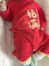 贝瑞加（Babyprints）婴儿连体衣喜庆过年衣服大红色满月服纯棉宝宝春节拜年服 福气59 实拍图