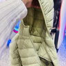 鸭鸭（YAYA）佟丽娅同款轻薄羽绒服女新款秋冬季休闲短款连帽轻便韩版排骨外套 抹茶绿色 XL 实拍图