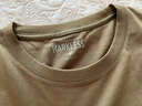 MARKLESS【安心品质】纯棉亲肤T恤男士纯色短袖打底衫5630 大地棕 L 实拍图
