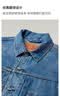 Levi's李维斯26年春夏新款男士美式复古工装风休闲牛仔夹克外套 蓝色 L 实拍图