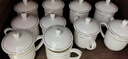 陶相惠 茶杯骨瓷办公杯会议杯陶瓷盖杯开会杯子商务办公水杯带盖10只装 实拍图