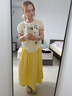 茵曼（INMAN）黄玫瑰刺绣泡泡袖衬衫2026夏季新款女装上衣修身显瘦 浅杏白 S 实拍图